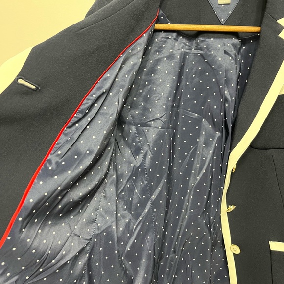 3/20 Tommy Hilfinger Navy & White Button down Classic Blazer with Lining size 8 - Picture 13 of 15